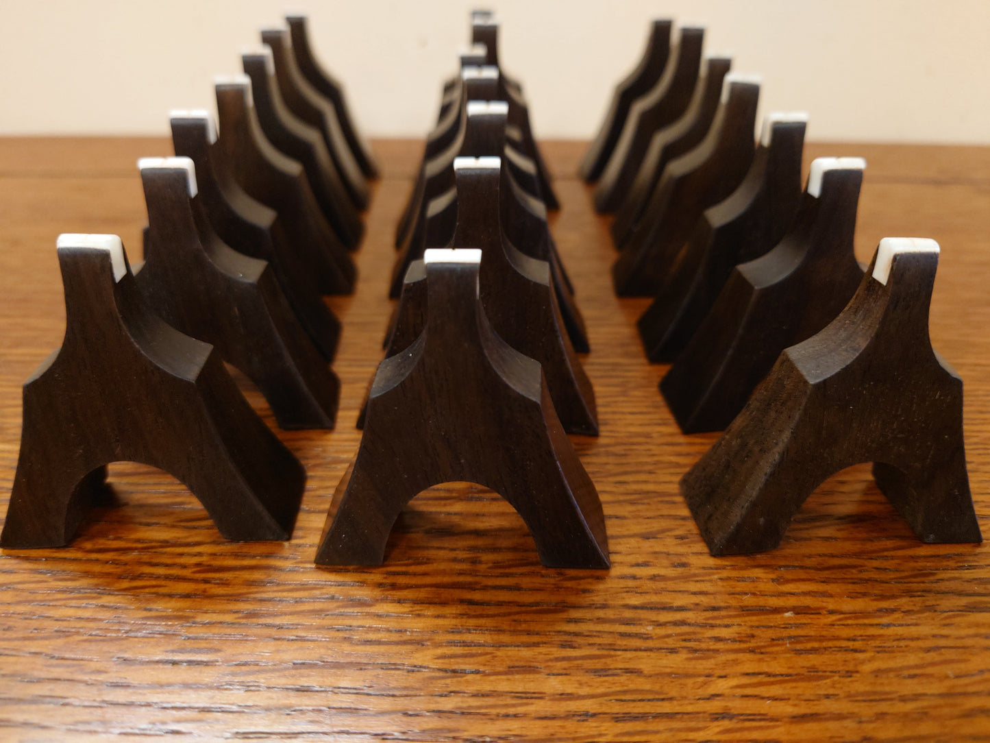 Japanese Style Blackwood 21 Bridge Set with Cross Bone Tip