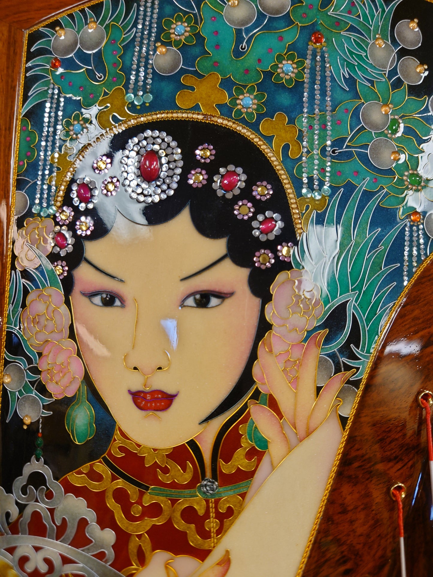 Changge Elite Carved-Out Cloisonné Guzheng "The Drunken Beauty"