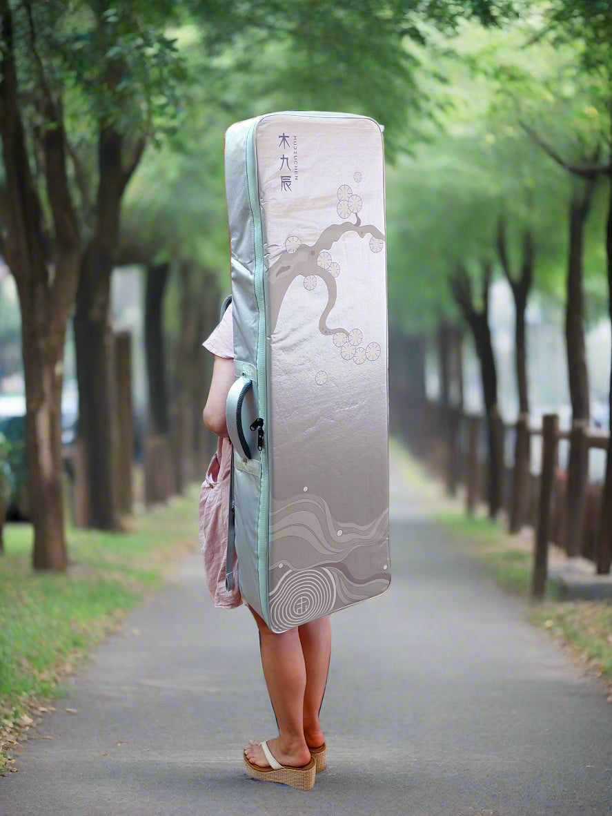 Mujiuchen Travel-size 42" Carved-Out Guzheng "Green Pine"