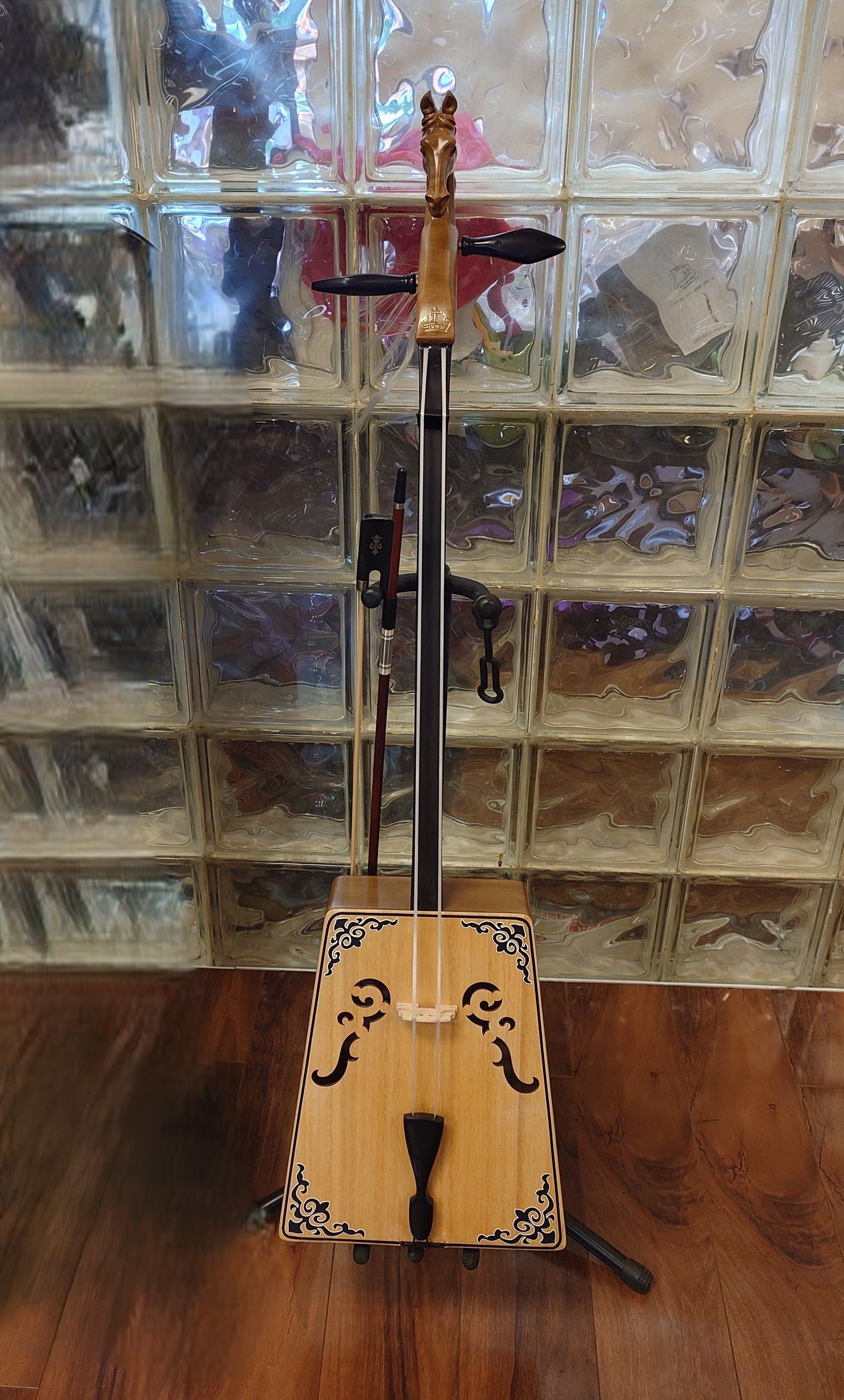 Morin Khuur – Professional Flat-Body Mongolian Horsehead Fiddle