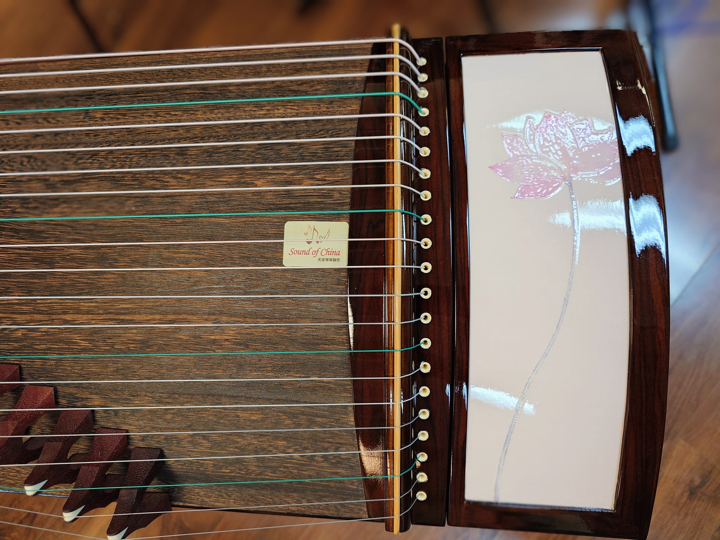 Sound of China Padauk Guzheng "Lotus & Dragonfly"
