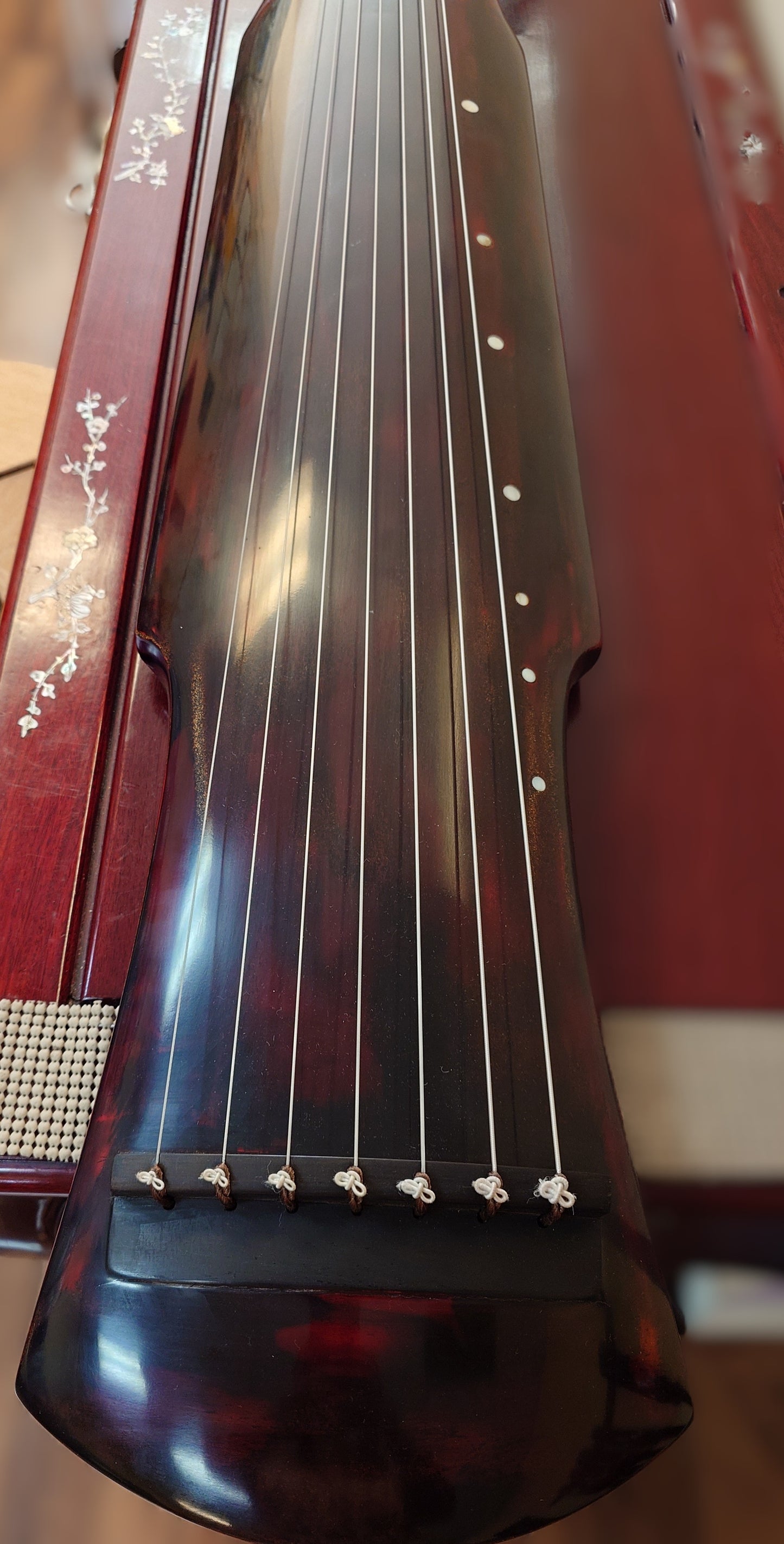 Elite Cinnabar Lacquer Fu Xi Style Guqin – Collection Grade