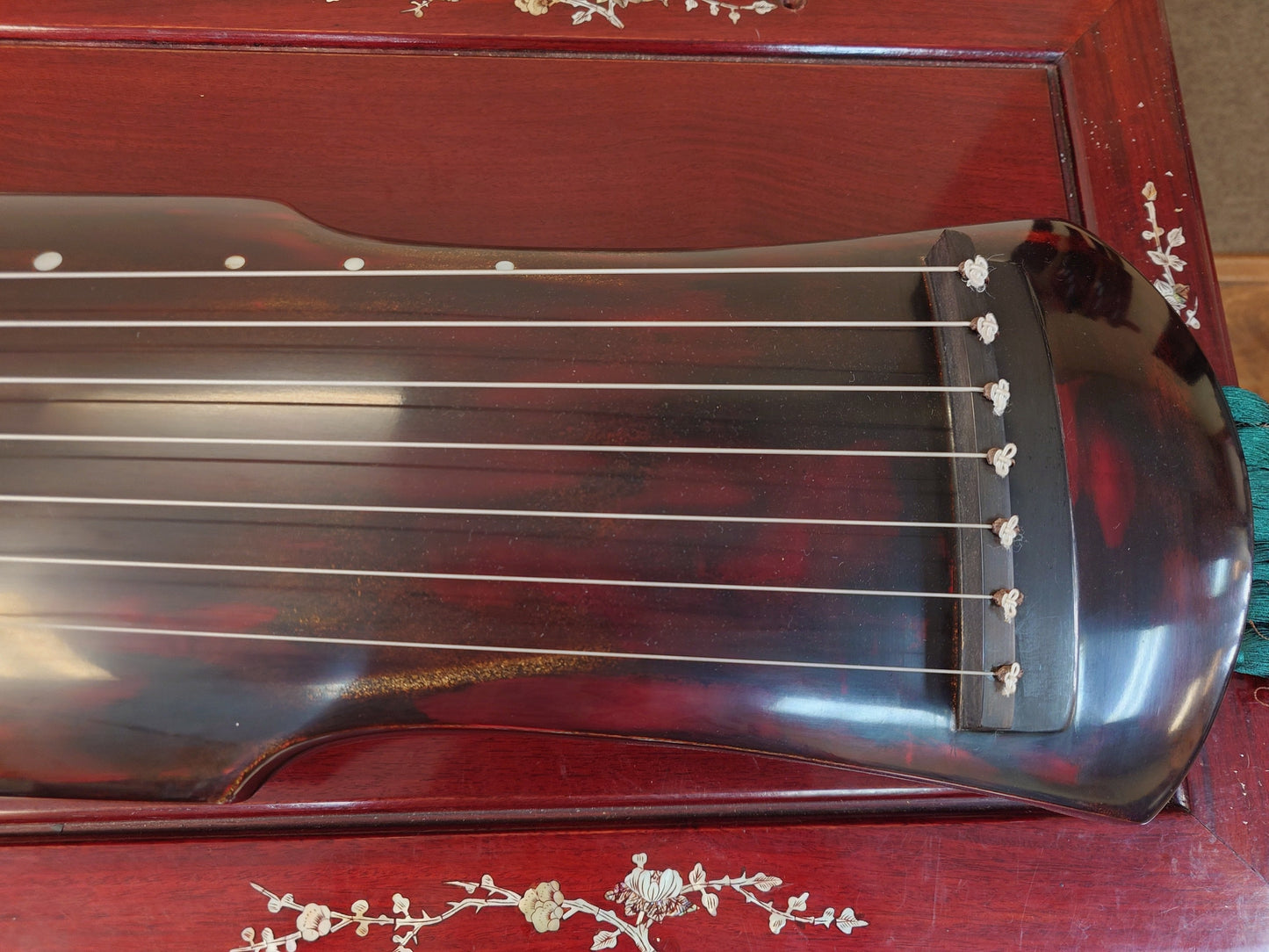 Elite Cinnabar Lacquer Fu Xi Style Guqin – Collection Grade
