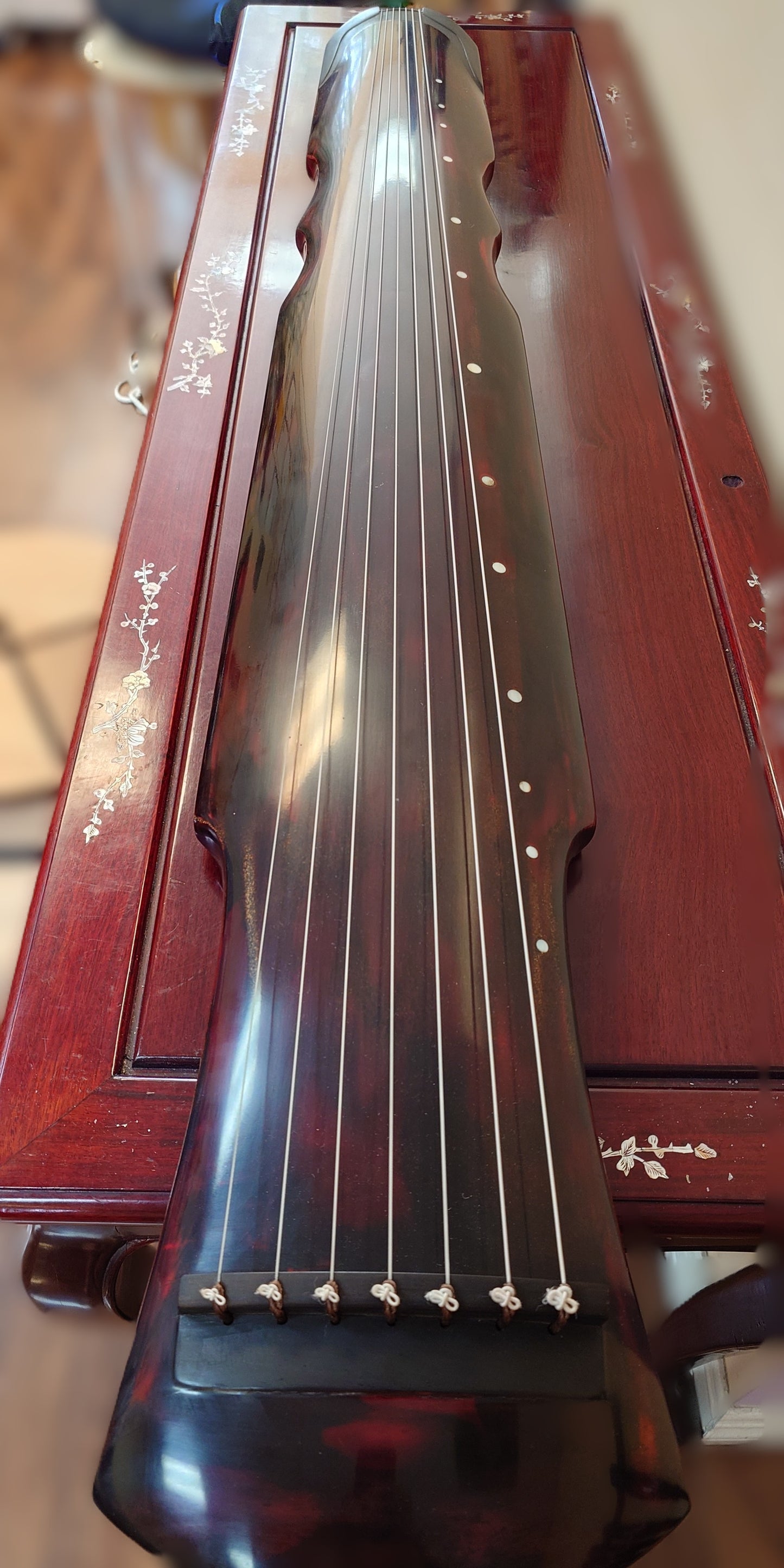 Elite Cinnabar Lacquer Fu Xi Style Guqin – Collection Grade