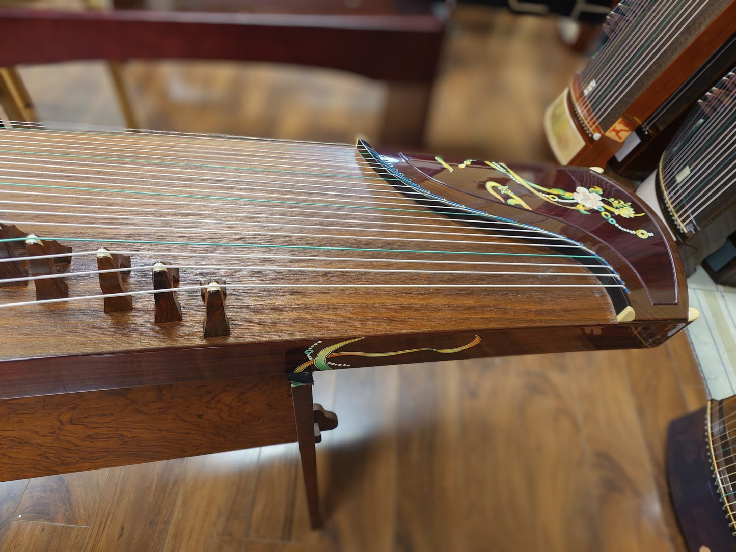 Dunhuang Indian Rosewood  Guzheng "Silk Road Wind Whisper" - NAMM Show Limited Edition 24698PS 敦煌牌限量特选阔叶黄檀演奏筝"丝路听风"